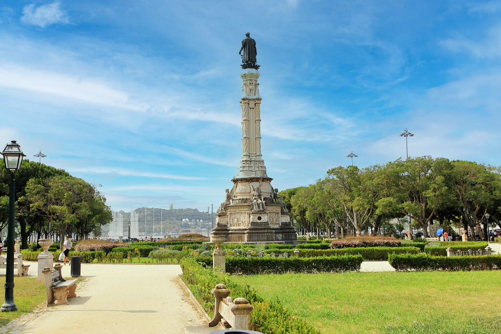 Jardin et statue d'Afonso de Albuquerque